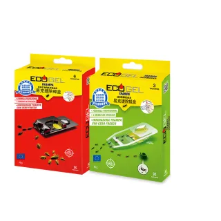 【ECOGEL 易克捷】歐洲原裝除蟑/除蟻盒15克x2入任選(蟑螂藥螞蟻藥)