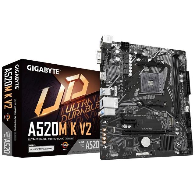 【GIGABYTE 技嘉】A520M K V2 DDR4 主機板+希捷 1TB 3.5吋 HDD 神人碟