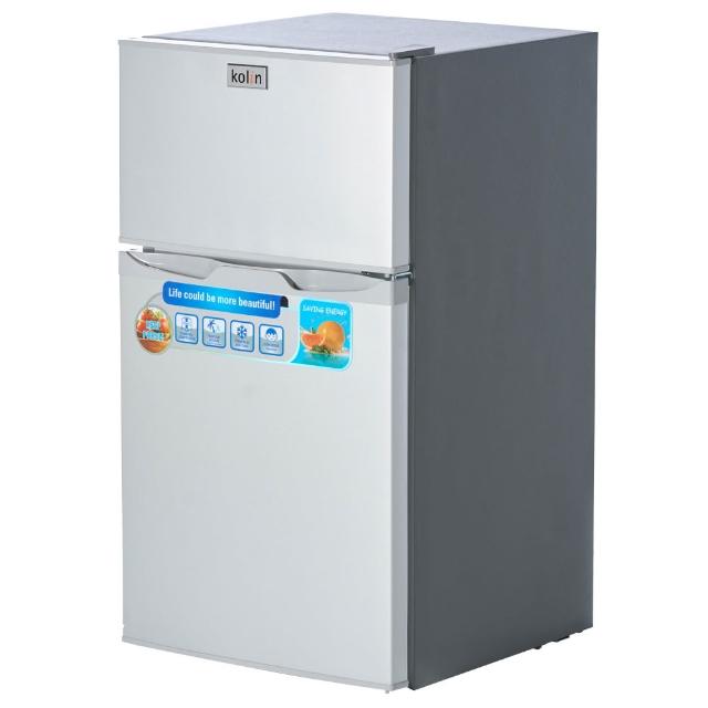 【Kolin 歌林】95公升一級能效定頻右開雙門小冰箱 拉絲銀/一鍵除霜(KR-SE20951)