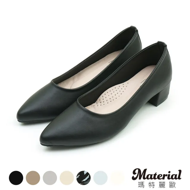 【Material瑪特麗歐】【全尺碼23-27】女鞋 跟鞋 MIT素面優雅氣質跟鞋 T72100(跟鞋)