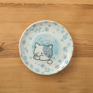 【LohasPottery 陸寶】日本製 美濃燒 動物卡通釉下彩壓紋 6.5吋卡通餐盤(甜點盤 麵包盤)