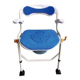 【感恩使者】洗澡椅-折疊便盆式 ZHCN2209 荷重200公斤 1台入(沐浴椅 馬桶椅 座便椅)