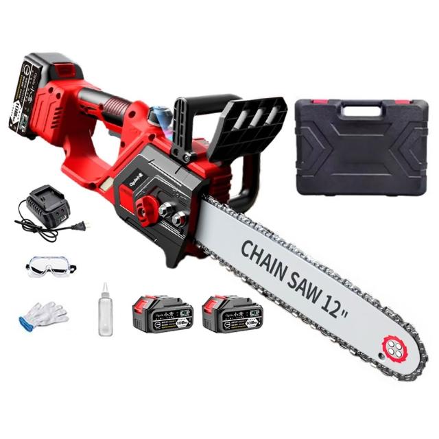 【Ogula 小倉】12寸無刷電鏈鋸（智能電量顯示）20000M雙電(電鏈鋸/伐木鋸/鏈鋸機/電動鏈鋸)