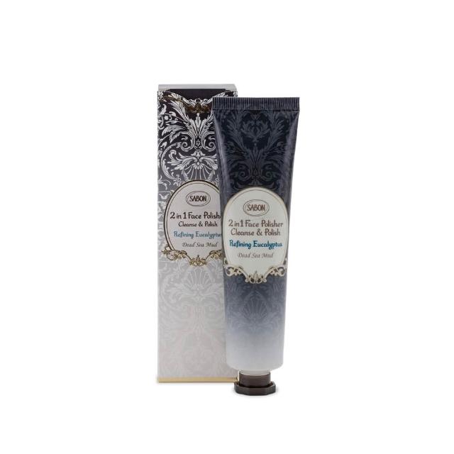 【SABON】官方直營 二合一臉部磨砂膏60ml-死海黑礦泥尤加利
