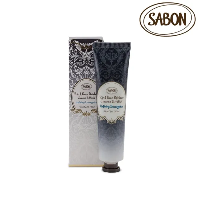 【SABON】官方直營 二合一臉部磨砂膏60ml-死海黑礦泥尤加利