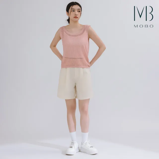 【MO-BO】挺版打折側釦短褲