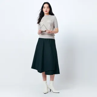 【KeyWear 奇威名品】經典時尚棉質中長裙