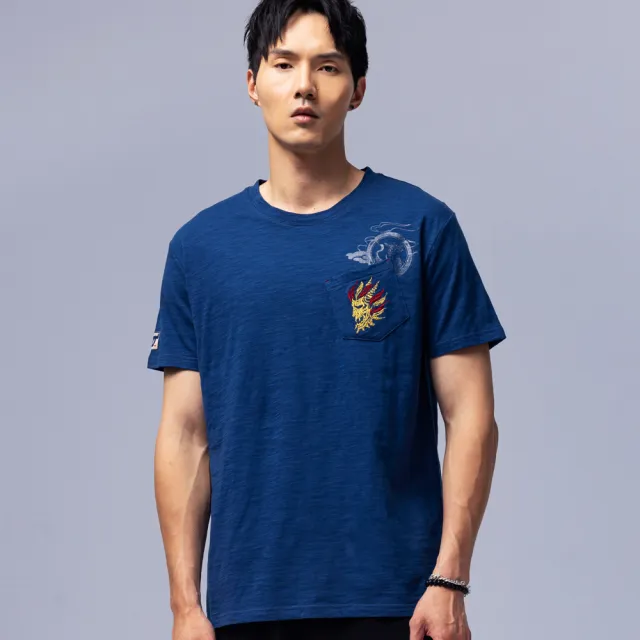 【BLUE WAY】男裝 和藝術鐙瓦麒麟 短袖 上衣-鬼洗