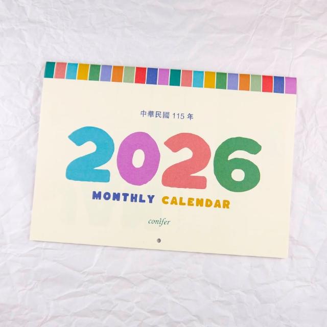 【Conifer 綠的事務】2026年月閱好日大月曆(我的節奏 從星期一開始)