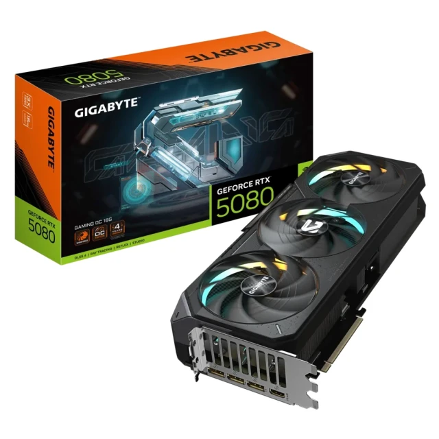 【技嘉】顯卡+RAM組合★ RTX 5080 GAMING OC 16G 顯示卡+威剛 LANCER RGB DDR5 6000 16GBx2 電競記憶體 黑