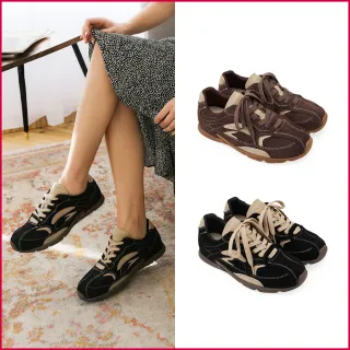 【A.S.O 阿瘦集團】BESO LITE WALK系列-麂皮拚色休閒鞋(女鞋_2色任選_網路限定)