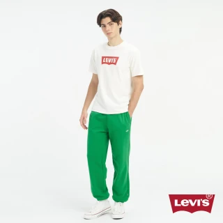 【LEVIS 官方旗艦】Gold Tab金標系列 男 重磅抽繩棉褲/刺繡Logo/405GSM厚棉 橡樹綠 熱賣單品 A3782-0012
