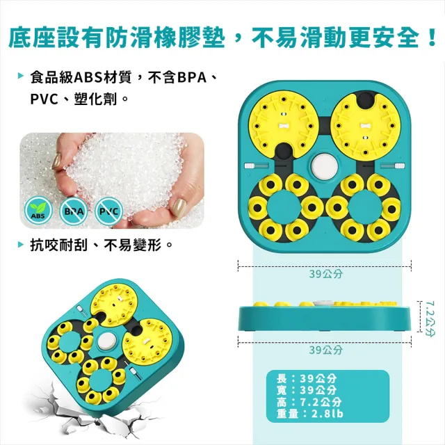 【KADTC】益智任務艙(多功能 寵物益智玩具 藏食玩具 狗玩具 慢食 寵物訓練 防滑)