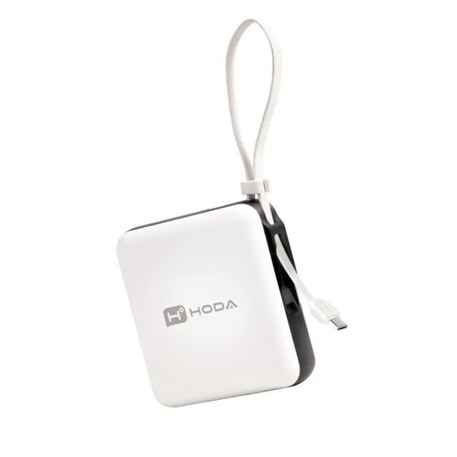 【hoda】PB04 10000mAh 22.5W 雙輸出 自帶USB-C線掛繩式行動電源
