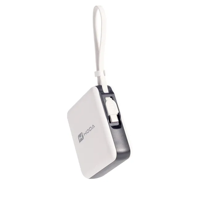 【hoda】PB04 10000mAh 22.5W 雙輸出 自帶USB-C線掛繩式行動電源