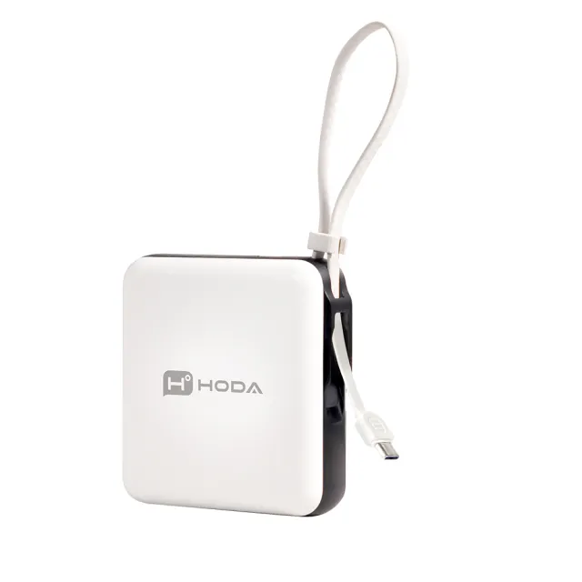 【hoda】PB04 10000mAh 22.5W 雙輸出 自帶USB-C線掛繩式行動電源