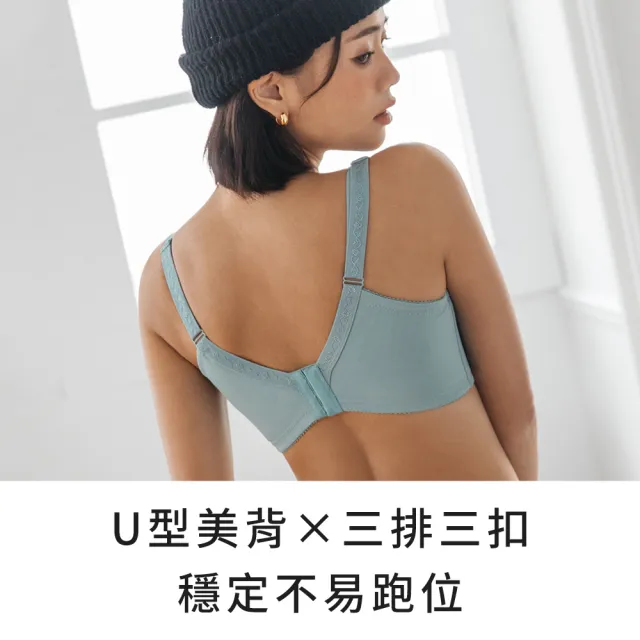 【玉如阿姨】迷日月暈內衣※0726粉(E.F罩 低脊心 側收 大尺碼 包覆 台灣製)