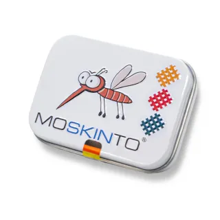 【德國MOSKINTO】魔法格醫療用貼布 三色鐵盒款(42貼/盒 未滅菌/蚊蟲叮咬/止癢/消腫)