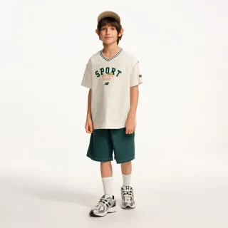 【NEW BALANCE】NB 童裝短袖套裝_2SF2409WHUN_男童/女童_墨綠色