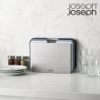 【Joseph Joseph】Nest系列 砧板三件組-灰藍一般款(沾板 切菜板 收納 雙面使用 瀝水)