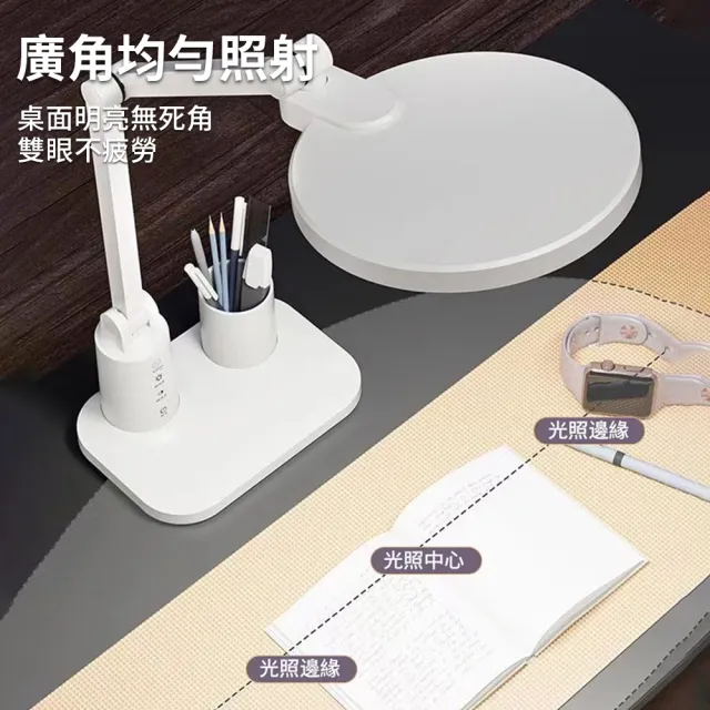 【YUNMI】LED折疊護眼檯燈 三檔色溫 四檔調光 45分鐘定時 書桌燈 小夜燈 學生宿舍辦公閱讀燈