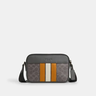 【COACH】蔻馳官方直營 經典 SIGNATURE VARSITY條紋GRAHAM斜背手袋(CCG30)