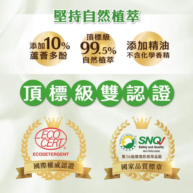 【一滴淨】蘆薈多酚食品用洗潔精 1000g(柑橘精油/檸檬精油洗碗精)