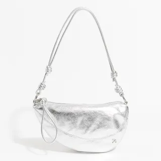 【Arnold Palmer 雨傘】斜背包  Morbidezza系列(銀色)