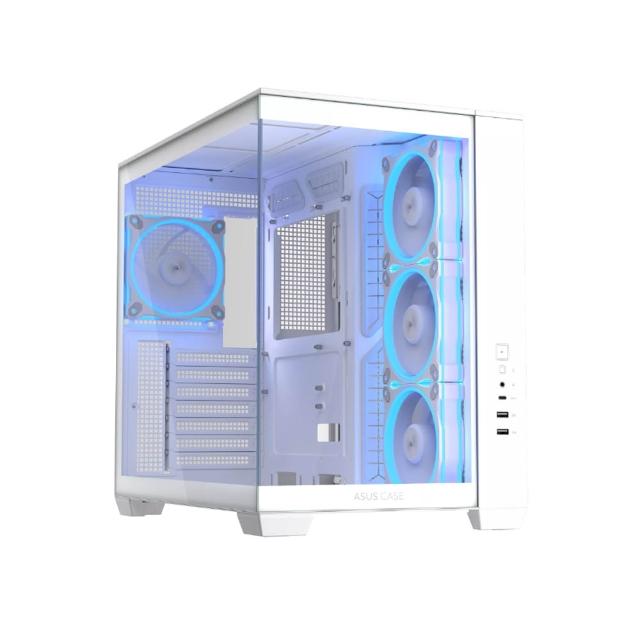 【ASUS 華碩】A32 PLUS 全景玻璃 ATX 機殼 白色(A32-PLUS-W)