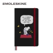【MOLESKINE】史努比限量筆記本禮盒/史努比迷/L型/黑(含史努比刺繡貼)