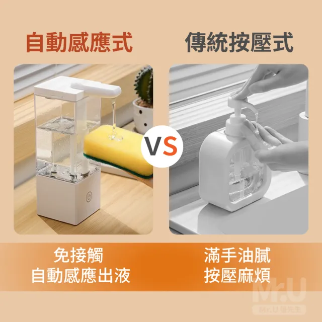 【Mr.U 優先生】無印風 自動感應 洗碗精機(洗潔精 感應機 洗手機 洗手乳 沐浴乳 洗髮精 洗衣精)