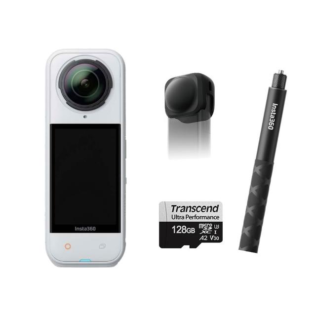 【Insta360】X5 360°口袋全景防抖相機 人氣套組(皓月白)