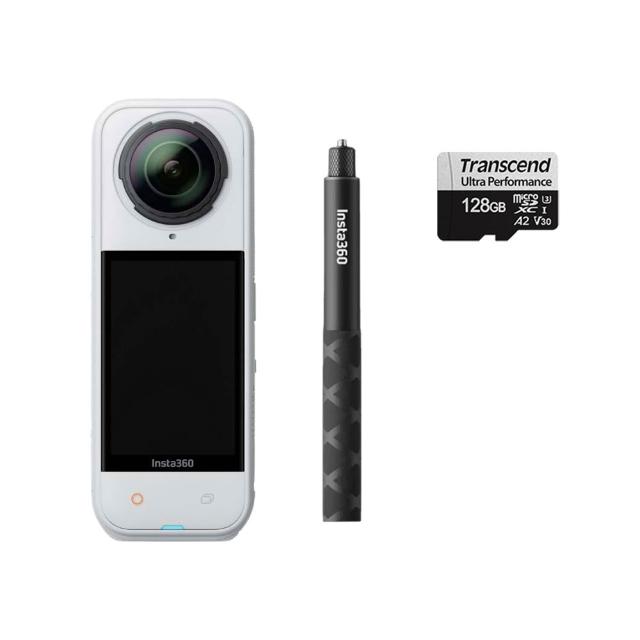 【Insta360】X5 360°口袋全景防抖相機 輕旅行套組(皓月白)