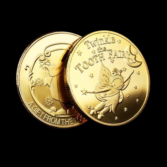 牙仙子金幣 小孩換牙禮物 牙仙子 牙仙子紀念幣(不同圖案10入組)