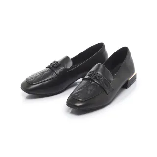 【FAIR LADY】芯太軟 幾何壓紋霧面釦低跟樂福鞋(黑、5B3051)