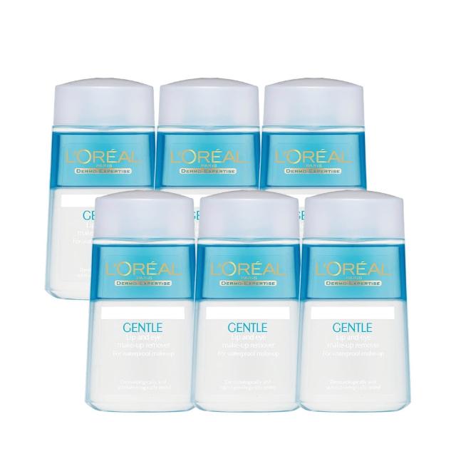 【L’OREAL Paris 巴黎萊雅】溫和眼唇卸妝液125ml_6入組