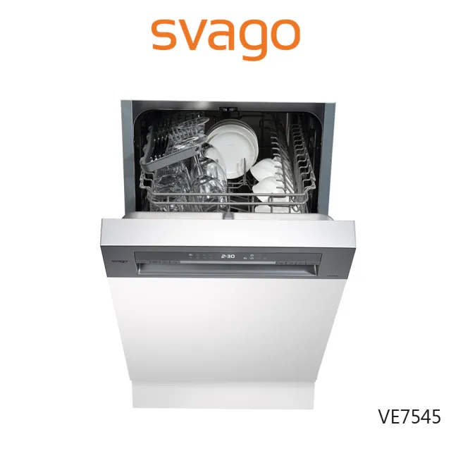 【SVAGO】VD6111 45cm半嵌式自動開門洗碗機 10人份(含原廠安裝)