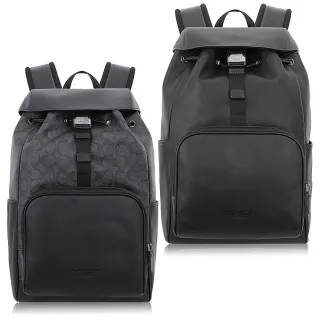 【COACH】本季精選 超大款 /男士 後背包(黑色 / 黑灰)