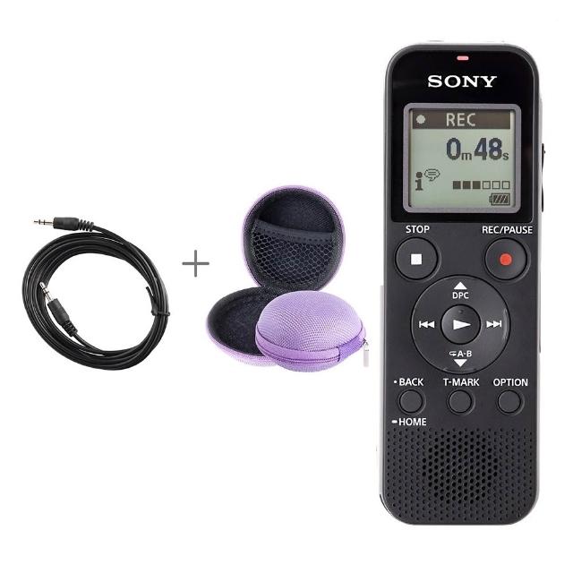 【SONY 索尼】ICD-PX470 專業錄音筆LINE IN 對錄組合(繁體中文 上網登錄保固一年)