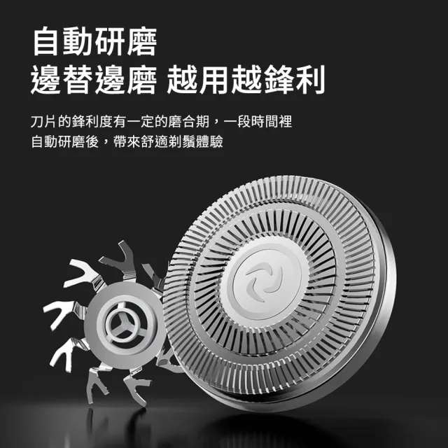 4D浮動智能電動刮鬍刀(離子電鍍工藝 獨力浮動三刀頭 德國設計 可水洗 鼻毛刀 鬢髮刀 洗臉刷 全配)