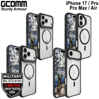 【GCOMM】iPhone 17 / Pro Max / Pro / Air 3米軍規磁吸防摔殼 Sturdy Armour MagSafe(防摔殼 硬石黑)