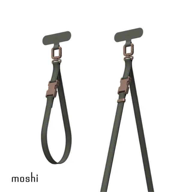 【moshi】二合一背帶/手腕帶 - 苔影綠(手機背帶 手機掛繩)