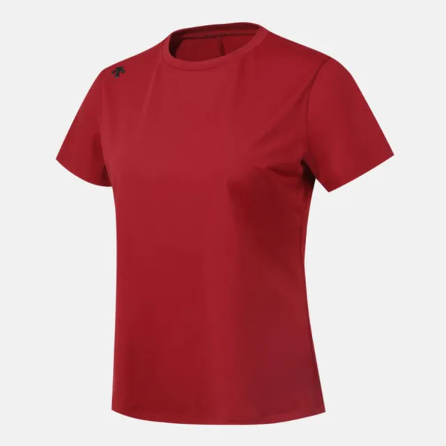 【DESCENTE】迪桑特 短袖上衣 女 快排 WOMENS BASIC SHORT SLEEVE 紅 SQ322PTS71-RED0