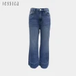 【JESSICA】復古休閒風寬折邊闊腿牛仔褲252207