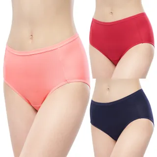【Swear 思薇爾】3件組日日春2.0系列M-XXL素面中腰三角女內褲(隨機出貨)