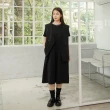 【M：MINb】極簡側口袋H型連身洋裝(黑色)