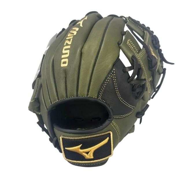 【MIZUNO 美津濃】MVP系列復古標棒球手套內野工字檔11.5吋墨綠(313229R)