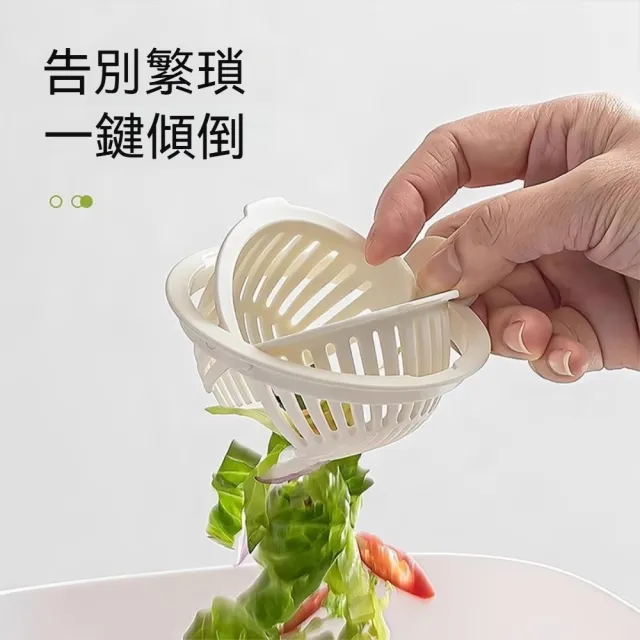 【Dagebeno荷生活】一鍵傾倒順暢排水PP水槽過濾網 手提設計拿取便捷水槽過濾籃(3入)