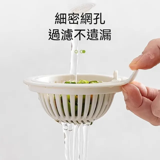 【Dagebeno荷生活】一鍵傾倒順暢排水PP水槽過濾網 手提設計拿取便捷水槽過濾籃(3入)