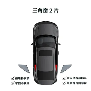 磁吸式遮陽簾 Lexus系列 專車訂製 隔熱防曬 三角窗2入(經SGS檢測 產品不含甲醛)